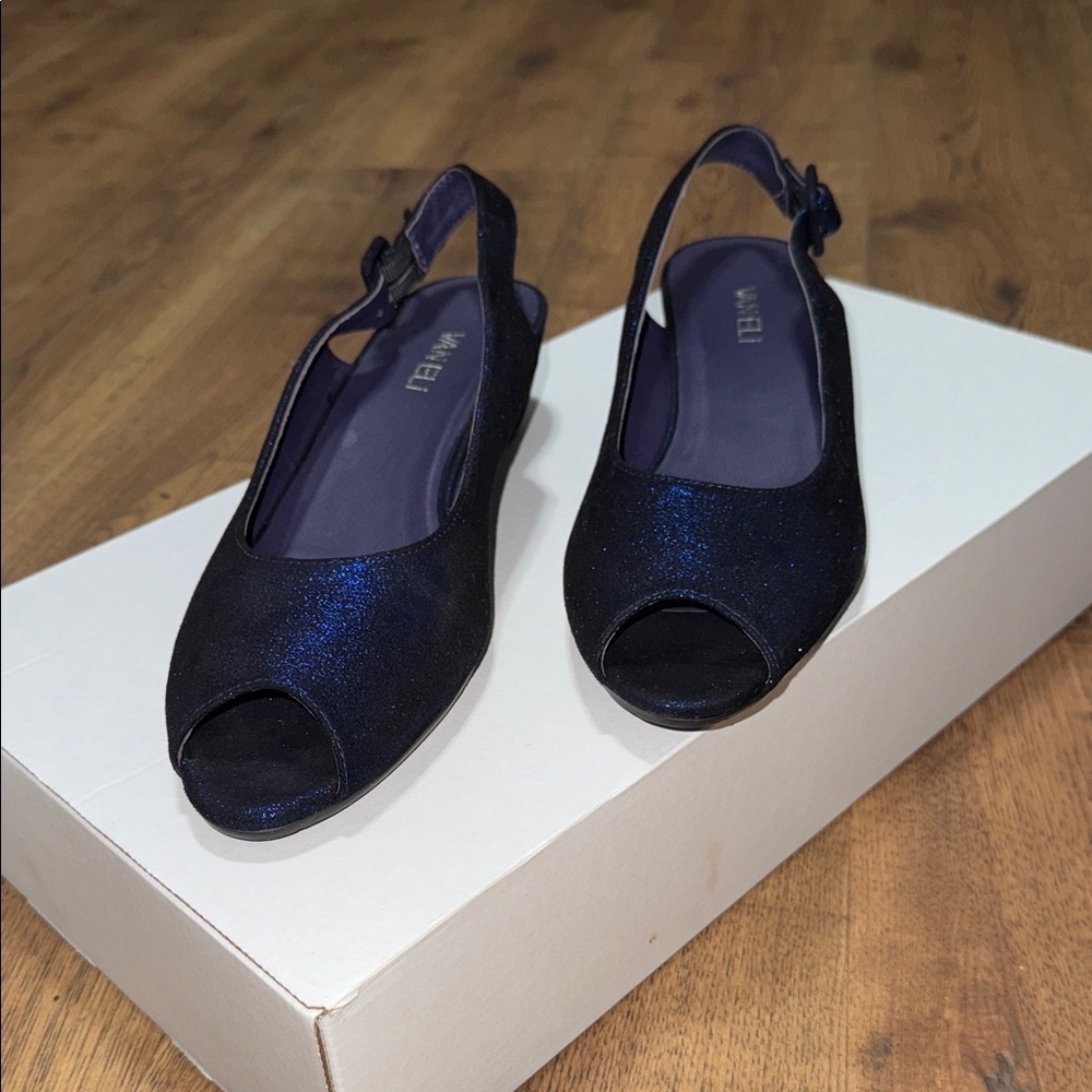 VANELI Elegant  Peep-Toe Slingback Shoes